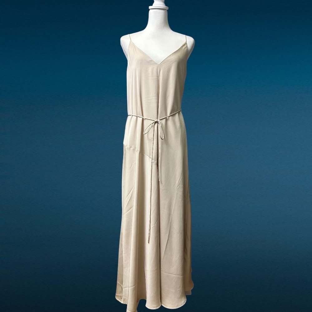 NWT. Banana Republic Maxi Slip Dress. Color Beige